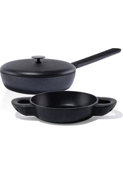 Siyah Inci Kapak Sahan ve Tava 20 cm