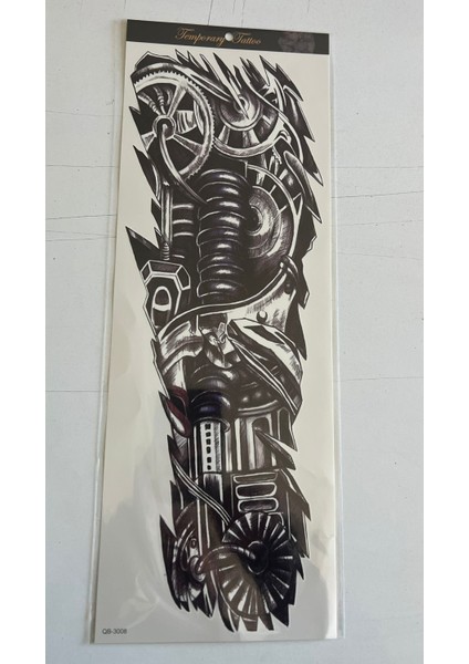 Mekanik 1 Hafta Kalıcı Tam Kol Kaplama Bacak Yapıştırma Geçici Dövme 46 cm