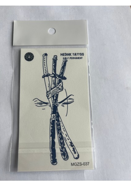 Kılıçlar 11X8 cm Yarı Kalıcı Geçici Dövme Yapıştırma Dövme