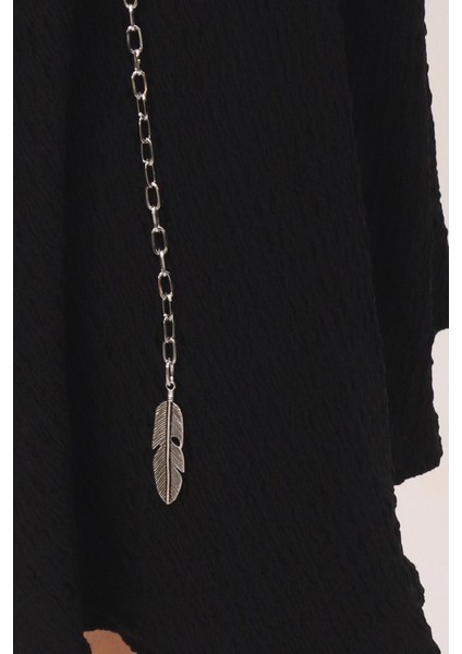 Pınkmark Kadın Gümüş Kartal Tüyü Ayarlanabilir Zincir Kemer PMKM25797 modelleri