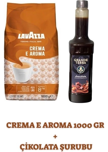 Crema E Aroma 1000 gr + Grande Terra Çikolata Şurubu 750 ml