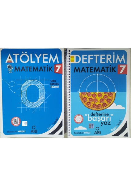 Arı Yayıncılık 7.sınıf Matematik Atölyem Soru Bankası+Matematik Defterim