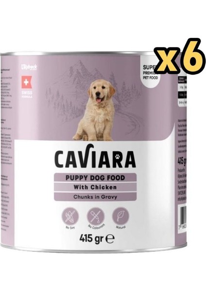 Sos Içinde Et Parçacıklı Tavuklu Yavru Köpek Konservesi 415 gr x 6 Adet