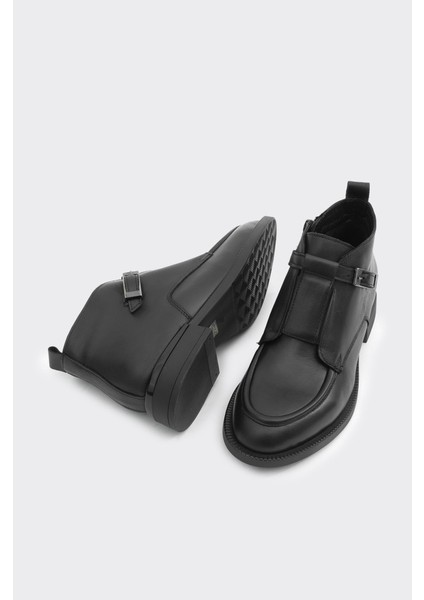 Fermuarlı Hakiki Deri Kadın Bot indirimleri