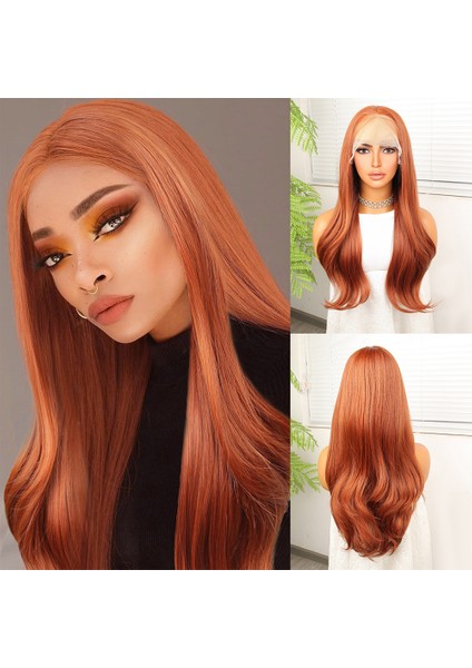 Bakır Fiber Sentetik Hafif Dalgalı Tül Peruk