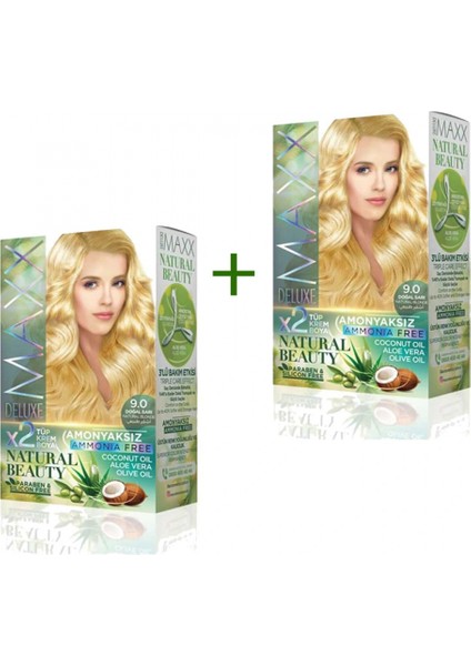 2 Paket Natural Beauty Amonyaksız Saç Boyası 9.0 Doğal Sarı