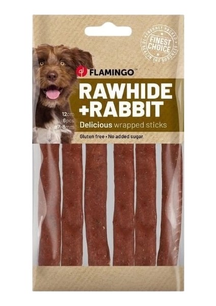 Flamingo Rhide Wrapped Sticks Tavşanlı Köpek Ödül Maması 70 gr