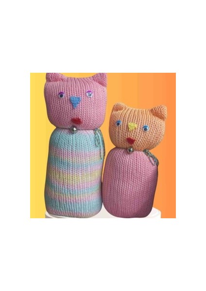 Tıkırık Örgü Yastık Uyku ve Oyun Arkadaşı Pofuduk&şeker - 35 Cm-45 cm