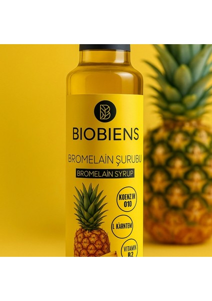 Bromelain Şurubu 350 ml (Koenzim Q10 & B2 & B6 & L'carnitine)