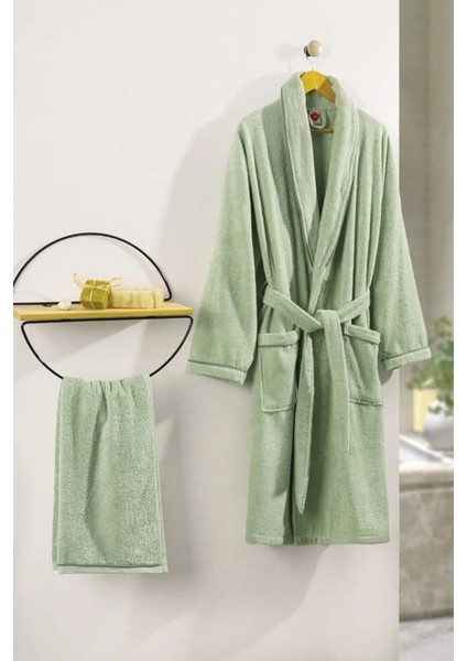 Deluxe Single Bornoz Seti Yeşil 8680108056684