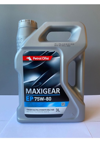 Ep 75W-80 3 Litre Otomatik Vites Şanzıman Yağı (08/2025 Üretim)