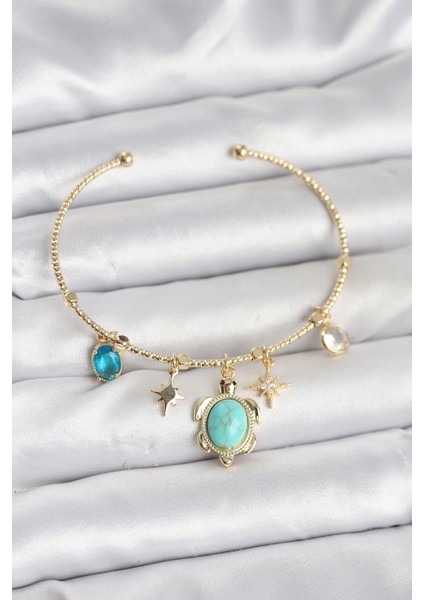 Bfs Caretta Caretta Charmlı Gold Renk Kadın Bileklik