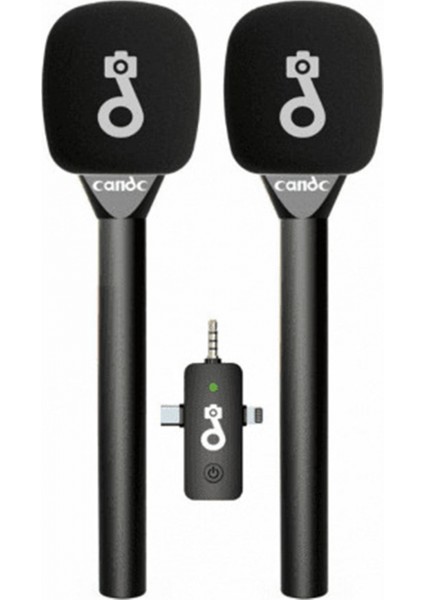 Çift Mikrofonlu Profosyonel Kablosuz Yüksek Kaliteli Ses Kaydı Röportaj Mikrofonu modelleri