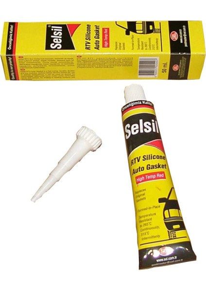 Selsil Tüp Sıvı Conta Kırmızı 50 gr