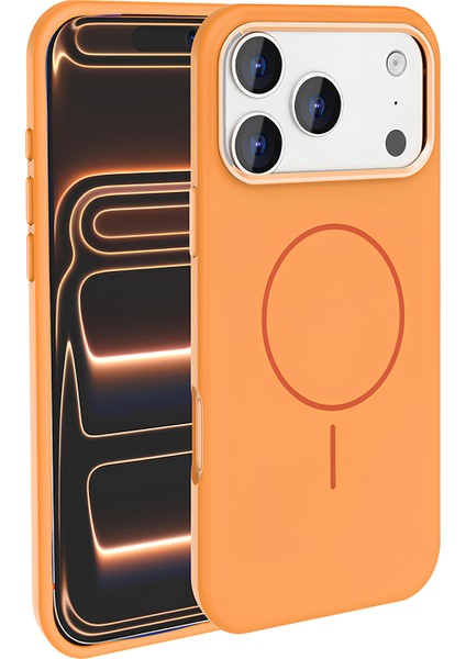 Apple iPhone 17 Pro Max Uyumlu Magsafe Şarj Özellikli Metal Kamera Çerçeveli Kılıf