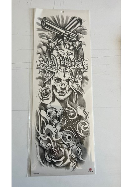 Silah 1 Hafta Kalıcı Tam Kol Kaplama Bacak Yapıştırma Geçici Dövme 46 cm