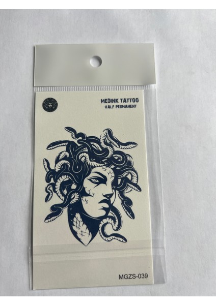Medusa 11X8 cm Yarı Kalıcı Geçici Dövme Yapıştırma Dövme