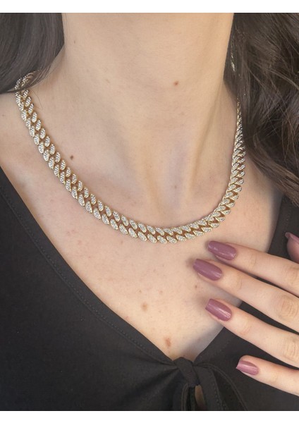 Gold Taşlı Vıp Zincir Kolye fiyatları