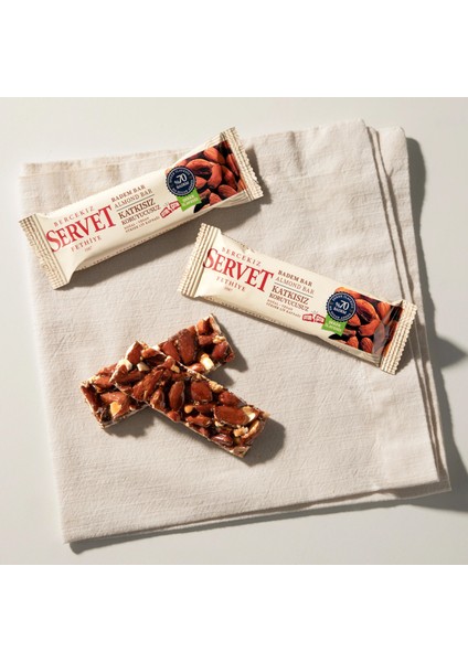 Servet Şeker İlavesiz Badem Krokan Bar 120 gr (6 x 20 gr) indirimleri