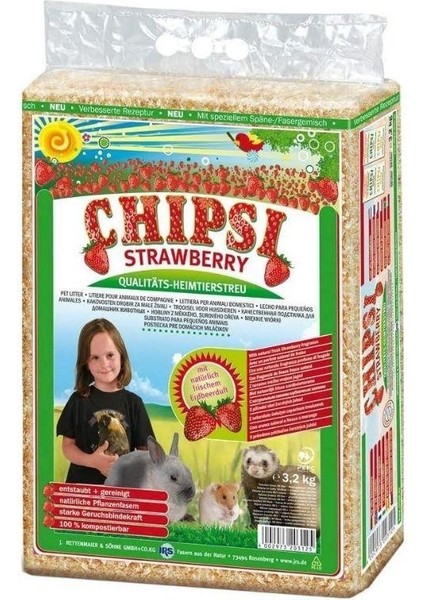Kemirgenler Için Çilekli Talaş 60 Lt