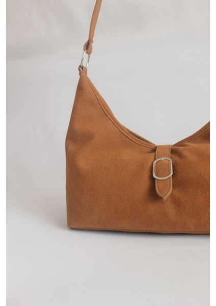 Bolanga Süet Vintage Omuz Çantası Taba modelleri