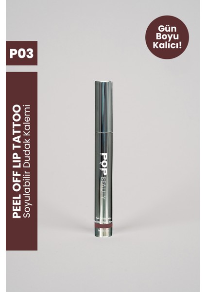 Soyulabilir Dudak Kalemi - Peel-Off Lip Tattoo, P03