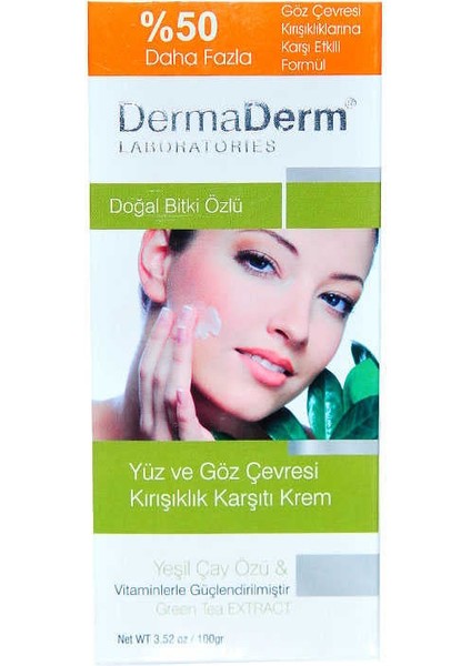 Yüz ve Göz Çevresi Kırışıklık Karşıtı Krem 100 gr modelleri