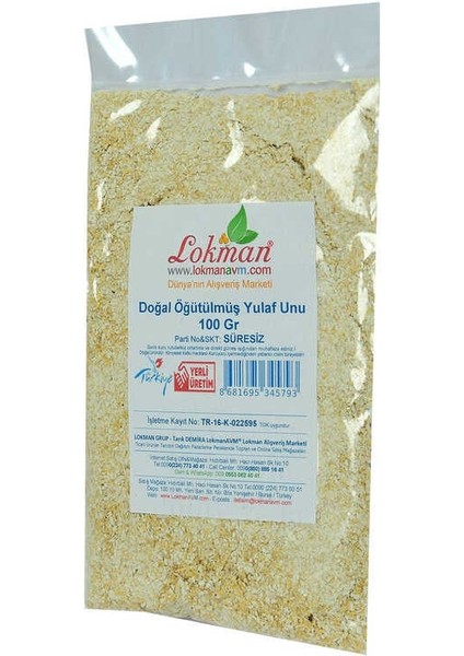 Doğal Öğütülmüş Yulaf Unu 100 gr Paket modelleri