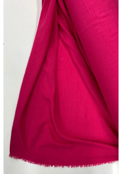 Keten Kumaş - Organik Kumaş - Perde Kumaşı - Ince Keten - Kıyafet Için Kumaş Örtü Fuşya 73