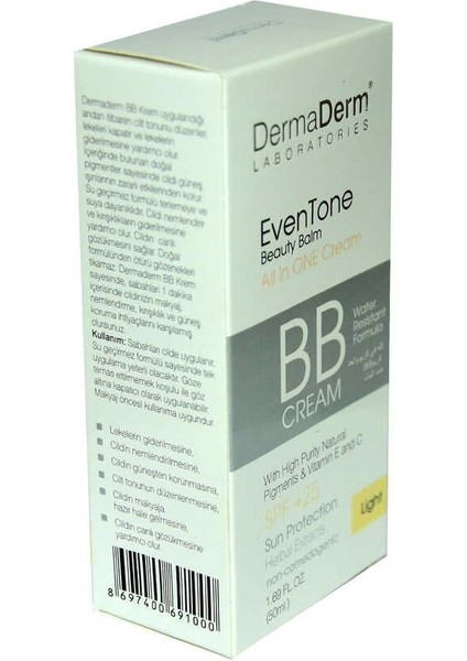 Eventone Bb Krem Açık Ton Vitaminli Spf+25 Güneş Koruma Özlü 50 ml indirimleri