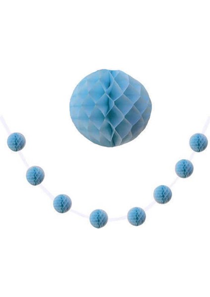 Süs Ponpon Petek Mavi Pk:8