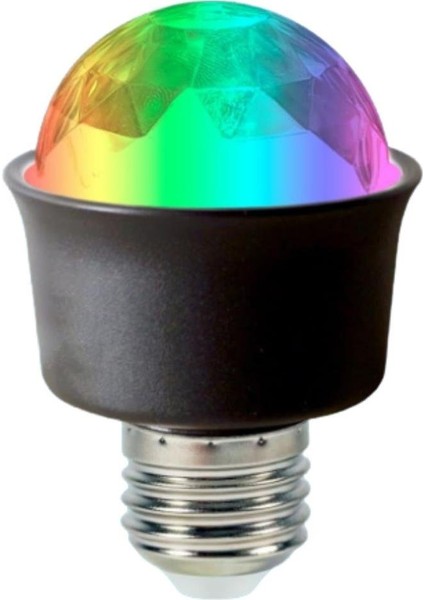 Ledx AL-KXT6882 Mini 360 Derece LED 3.3 Watt E27 Duy Rgb Renk Disko Lamba Gece Lambası Çocuk Odası