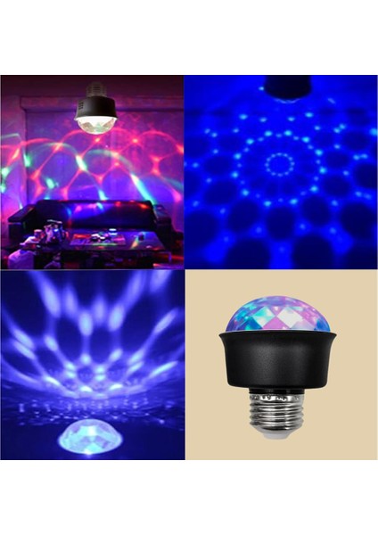 Ledx AL-KXT6882 Mini 360 Derece LED 3.3 Watt E27 Duy Rgb Renk Disko Lamba Gece Lambası Çocuk Odası fiyatları
