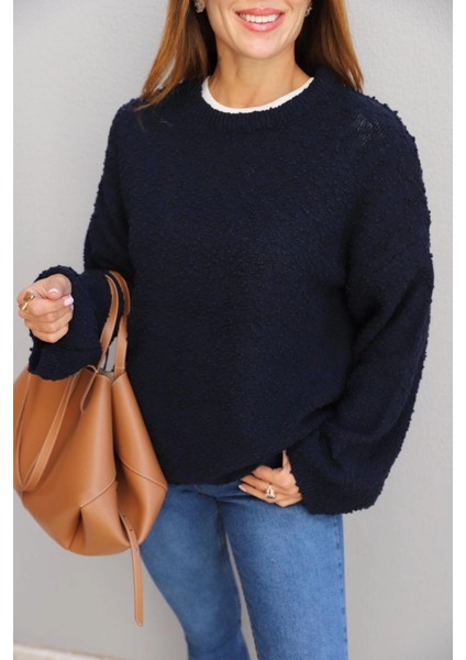 Lacivert Oversize Kazak fiyatları