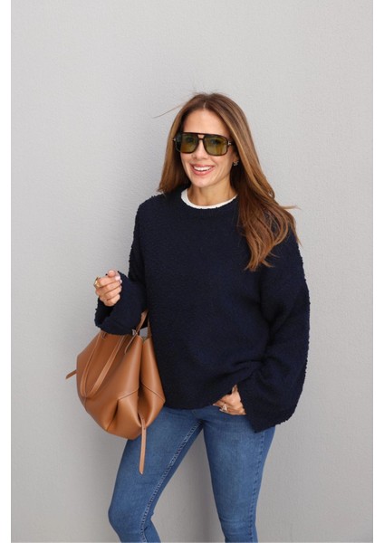 Lacivert Oversize Kazak fırsatları