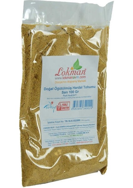 Hardal Tohumu Öğütülmüş Doğal Sarı 100 gr Paket modelleri