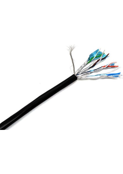 Cat7 100 Metre - Saf Bakır S/ftp AWG23 Pe Dış Mekan Data Kablosu Siyah fiyatları
