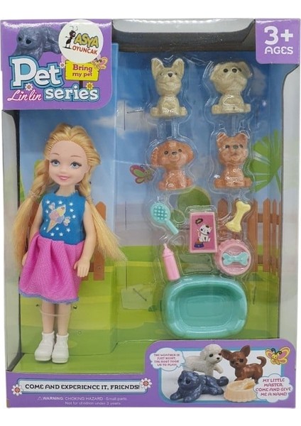 Pet Shop - Bebekli Köpek Bakım Seti - 7722-3 - Sarışın