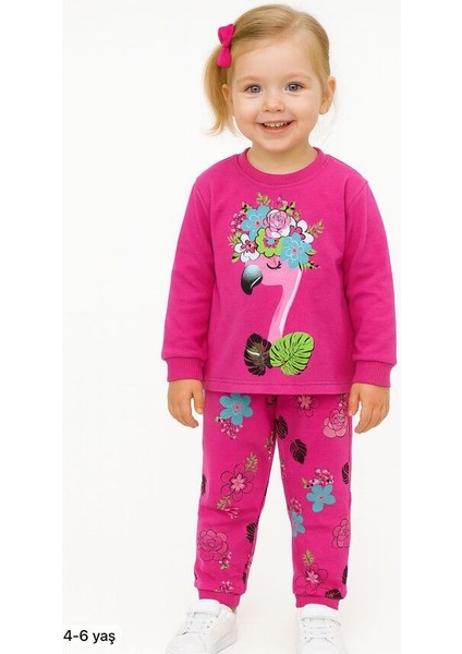 Pembe Flamingo 4-6 Yaş Çocuk Alt Üst Takım