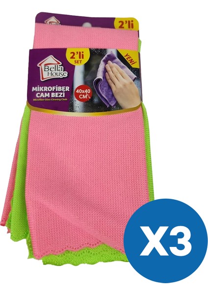 Mikrofiber Cam Bezi 2'li (3'lü Paket)