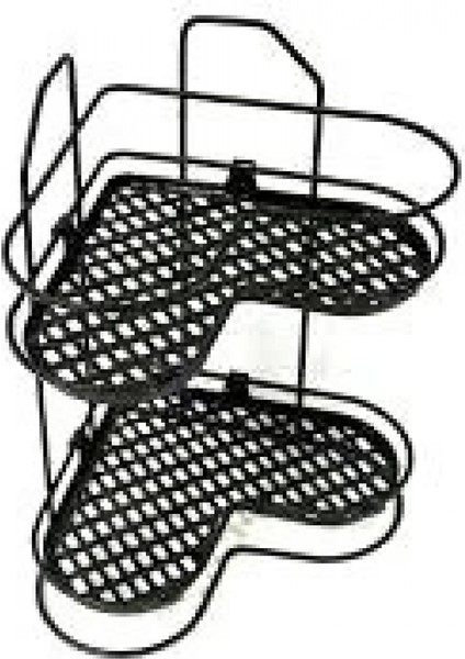 Zarif 2li Köşelk Siyah Beyaz Krom (4887)