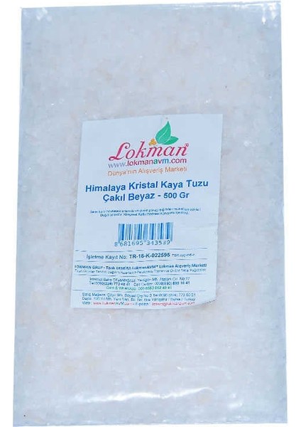Yemeklik Himalaya Kristal Kaya Tuzu Çakıl Beyaz 500 gr fiyatları