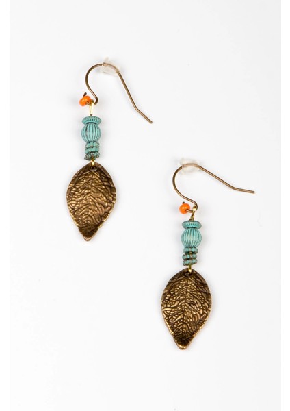 Yaprak Figürlü Etnik Otantik Küpe