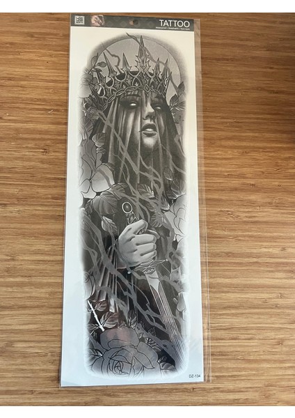 Kraliçe 1 Hafta Kalıcı Tam Kol Bacak Yapıştırma Geçici Dövme 46 cm