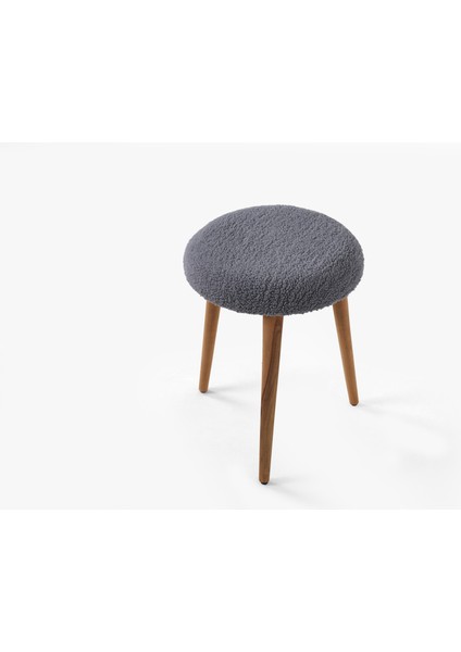 Teddy Bench ve Puff Seti Gri