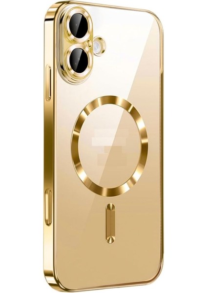 Apple iPhone 17 Için Magsafe ile Uyumlu Kılıf Kamera Lensli Korumalı Şeffaf Silikon Kapak