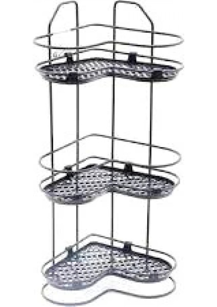 Zarif 3 Katlı Köşelik Siyah Beyaz (4887)