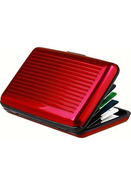 Alüminyum Kartlık - Çok Gözlü Kartvizitlik - Kapaklı Kredi Kartlık - Kapaklı Kartlık Cüzdan - Kapaklı Kart Düzenleyici - Kart Koruyucu