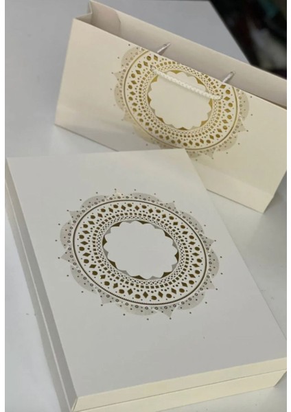 Krem-Bordo Damat Bohçası, Gelin Bohçası, Seccade Seti, Nişan Seccade Takımı modelleri