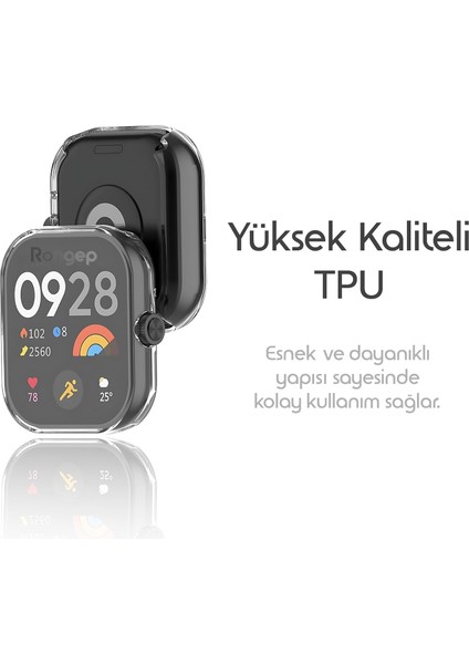 Xiaomi Redmi Watch 4 / 5 Uyumlu Yumuşak Silikon Kordon + Kasa ve Ekran Koruyucu fiyatları